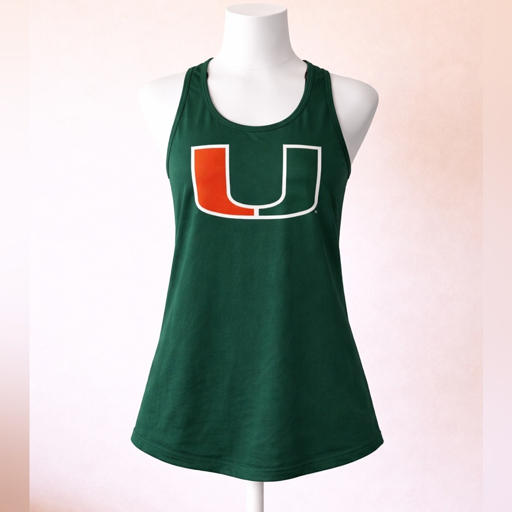 Adidas Miami Hurricanes Tank Top Shirt
Womens Green UM College